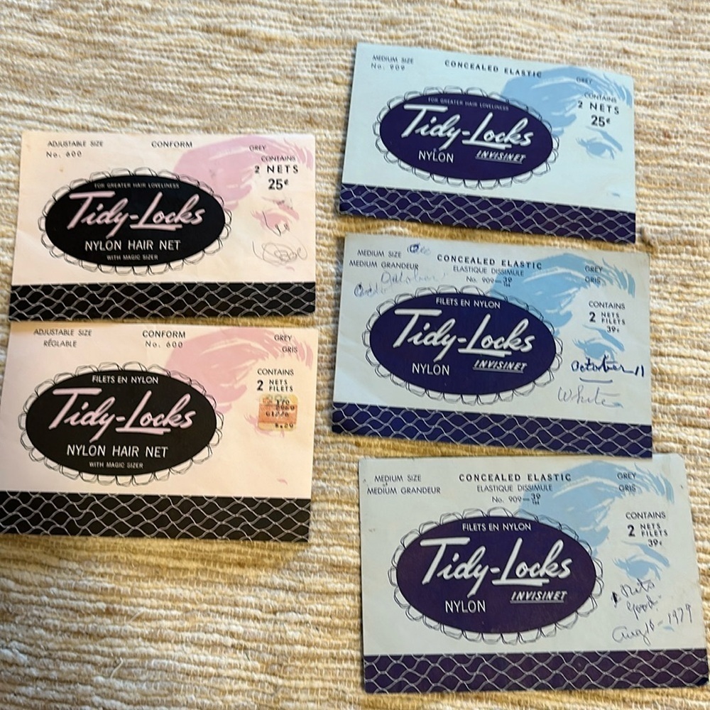 Tidy Looks 1960s hair nets